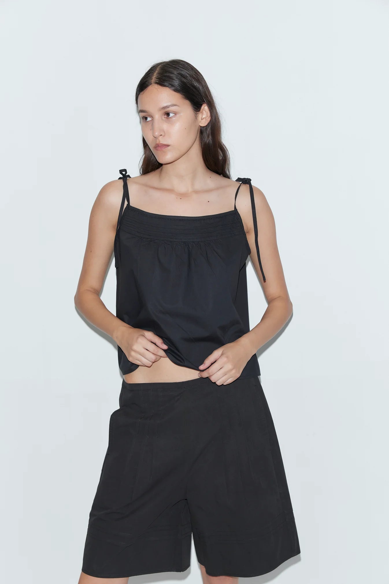 Pintuck Short