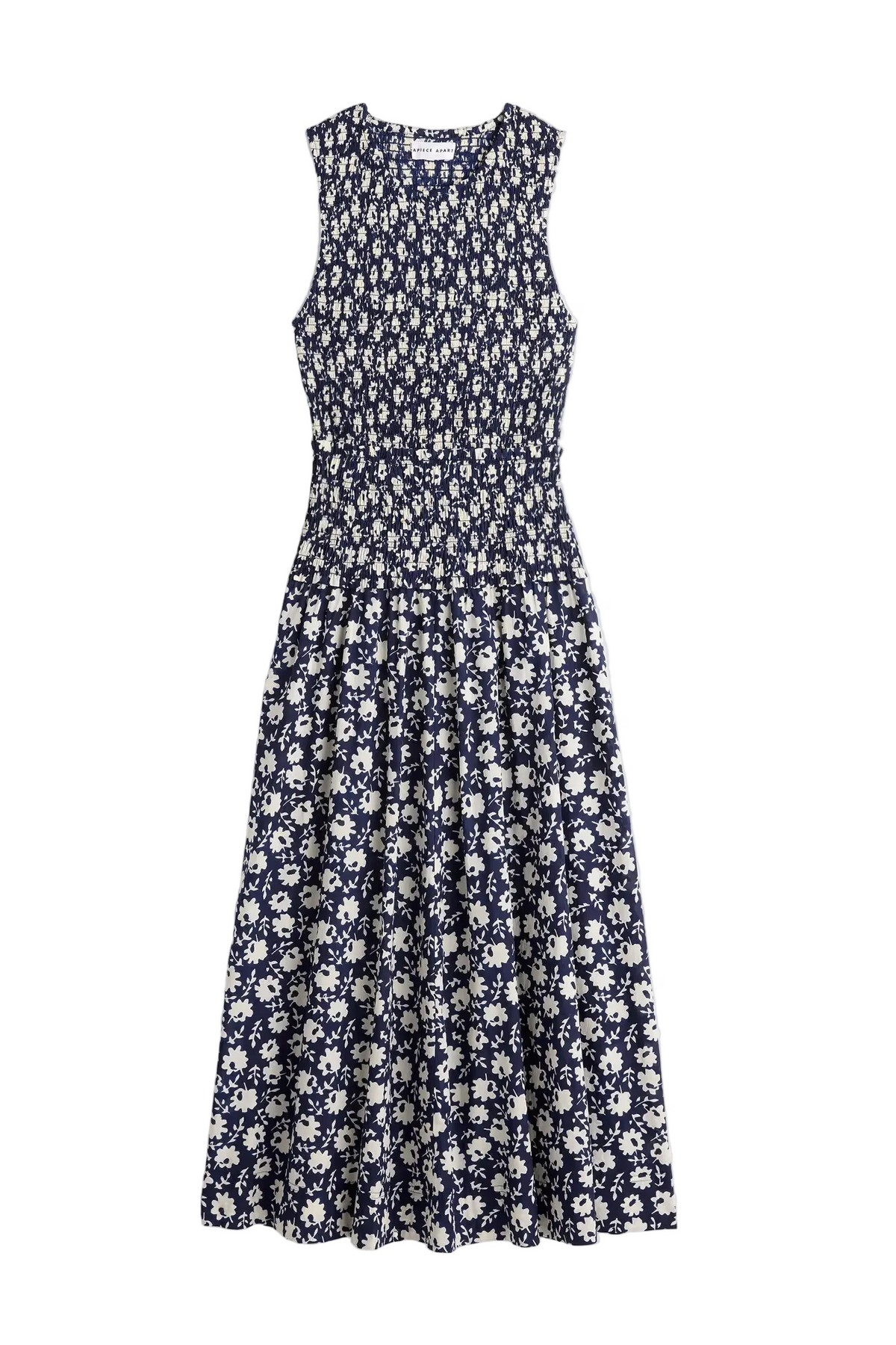 Siempre Tank Maxi - Navy Floral Stamp