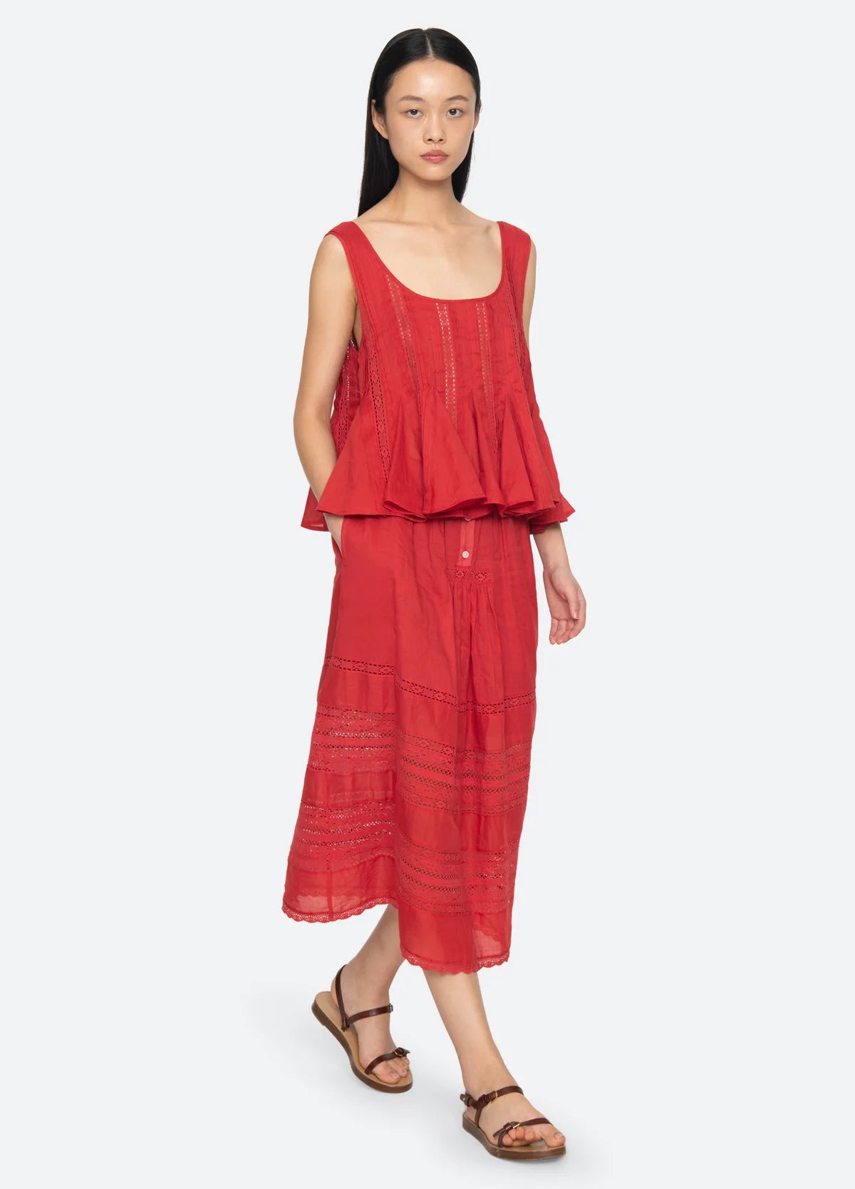 PIPPA SOLID MIDI SKIRT