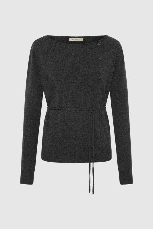 Cashmere Asymm Cardigan