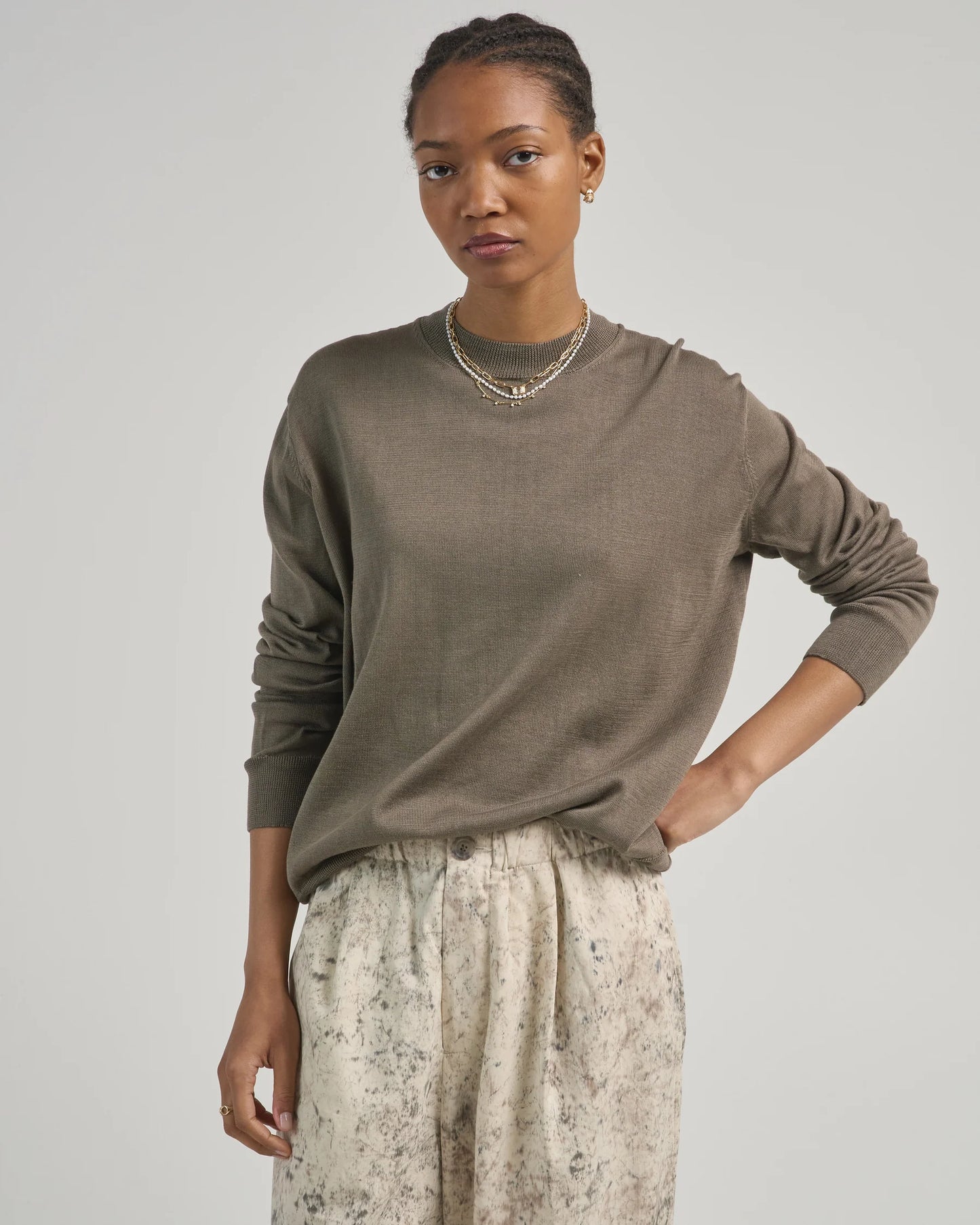 Veil Crewneck - Rock