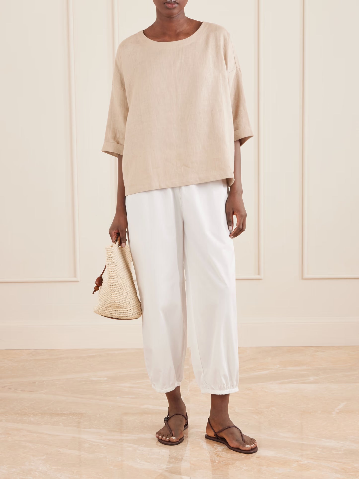 Saria Top Linen- Natural