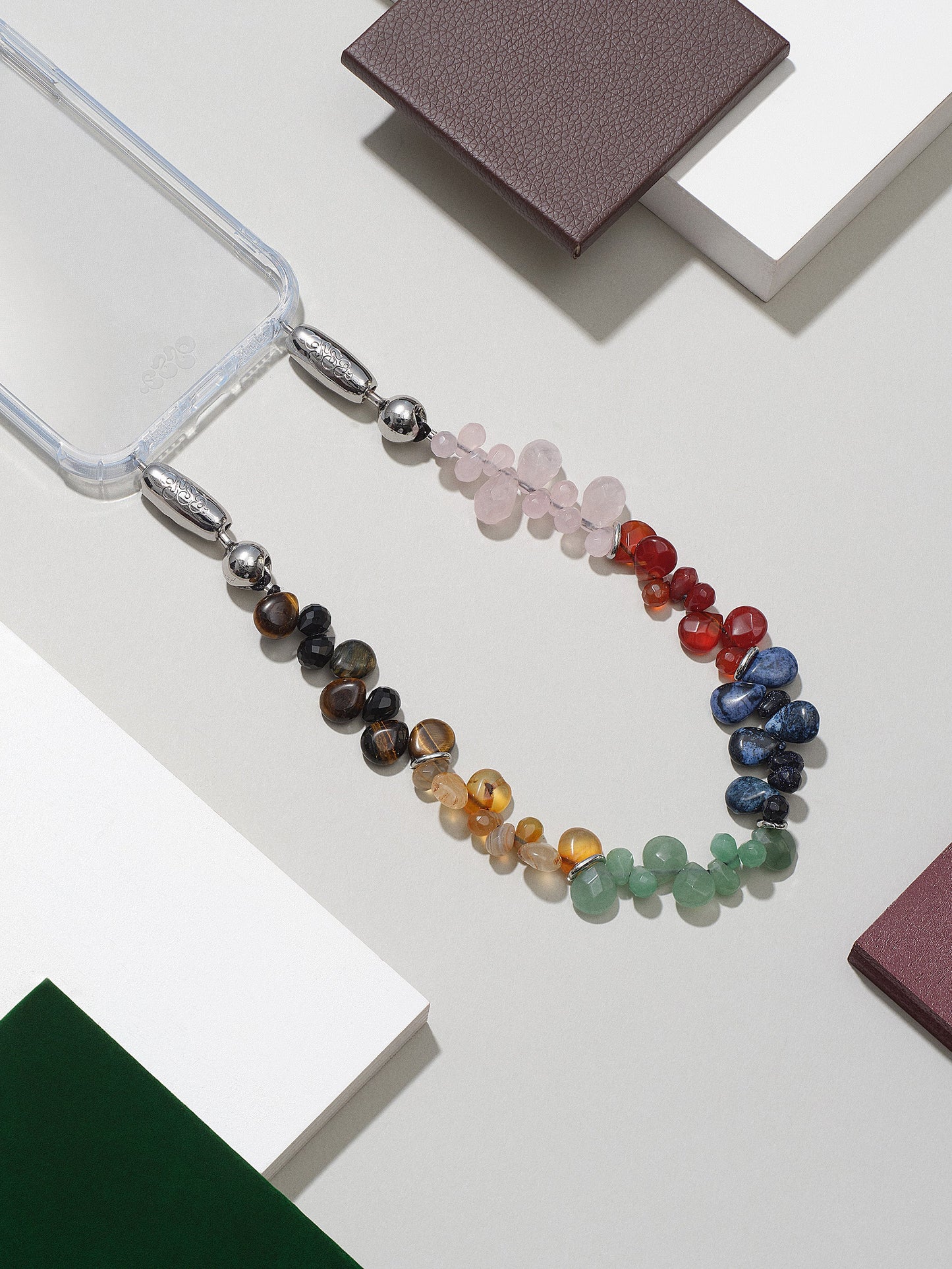 Linked Teardrop Wristlet Multi/Rhodium